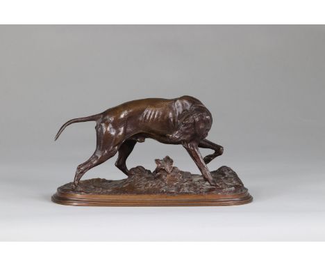 Pierre-Jules MeNE (1810-1879) Hunting dogSizes: H=130mm L=220mm l=110mmWeight (K): 1.892kgState: at first glance - good condi