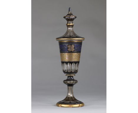 Bohemian crystal Pokal 1900Sizes: H=400mm D=115mmWeight (K): 1.360kgState: at first glance - good condition - no restoration 