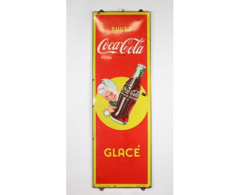 Enamel sign Coca cola 1956Sizes: H=1400mm l=450mmWeight (K): 3.1kgState: After checking - normal wear - no restoration - no r