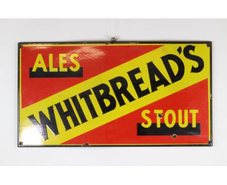 Whitbread's enamel signSizes: L=880mm l=470mmWeight (K): 5.9kgState: After checking - normal wear - no restoration - no repai