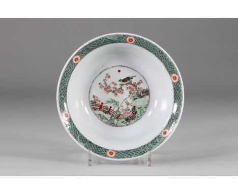 Chinese famille verte porcelain bowl.Region: CHINASizes: D=220mm Weight (K): 0.587kgState: at first glance - good condition -
