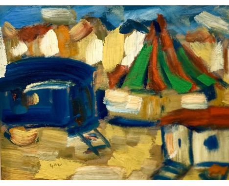 Ger MAAS oil on panel "the fair"Sizes: Cadre L=350mm H=300mm panneau L=225mm, H=175mmWeight (K): 0.750kgState: at first glanc