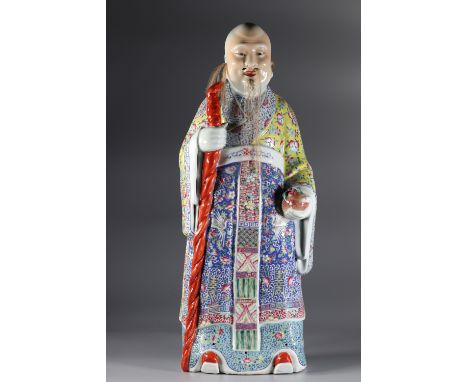 China porcelain statue from china republic periodRegion: CHINASizes: H=560mm L=220mmWeight (K): 5.050kgState: at first glance