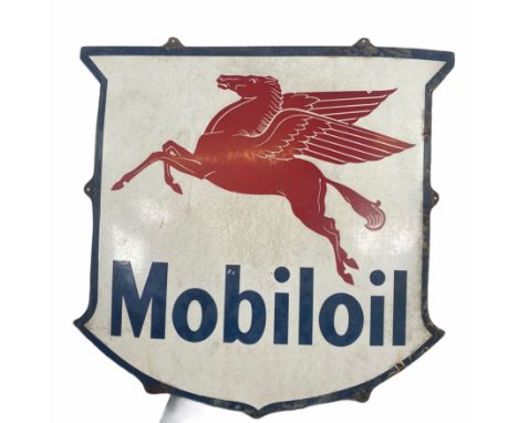Mobiloil enamel signSizes: H=810mm l=850mmWeight (K): 6kgState: After checking - normal wear - no restoration - no repair