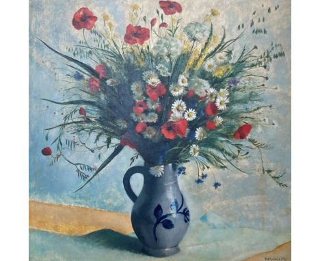 Taf WALLET (1902-2001) oil on canvas "still life with flowers"Sizes: Cadre L=1230mm H=1230mm Toile L=980mm H=980mmWeight (K):