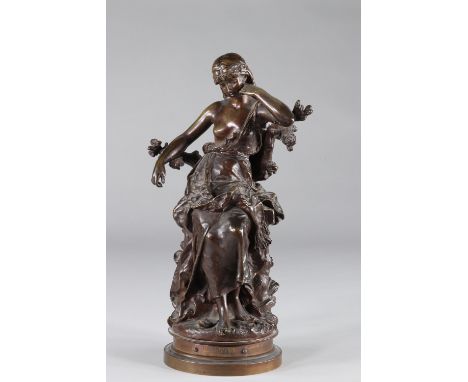 Bronze by A Moreau “Captive, Salon des Beaux-Arts. »Monogrammed JPSizes: H=350mm L=190mmWeight (K): 5.5kgState: at first glan