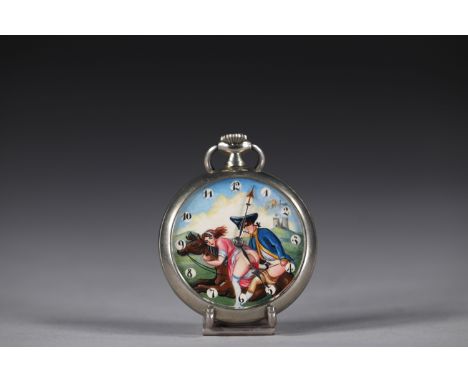 Pocket watch with erotic movementSizes: D=43mmWeight (K): 0.059kgState: at first glance - good condition - no restoration - n