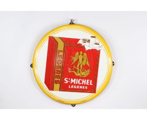 Round enamel plaque Saint Michel LegeresSizes: D=660mmWeight (K): 4.5kgState: After checking - normal wear - no restoration -