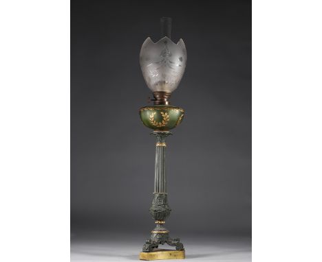 Imposing period Empire lampSizes: H=840mm D=160mmWeight (K): 3.8kgState: at first sight - good condition - drilled for electr