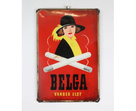 Belga enamel signSizes: H=700mm l=470mmWeight (K): 3.3kgState: After checking - normal wear - no restoration - no repair