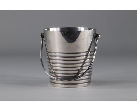 Christofle and Luc Lanel, ripple model silver metal ice bucket, France circa 1930Sizes: H=135mm D=125mmWeight (K): 0.585kgSta