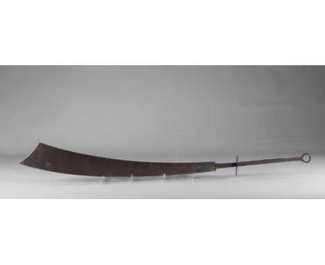 Scimitar saber said Dao, signature on the blade. China or South China Vietnam. Early twentieth.Region: CHINASizes: L=1050mm l