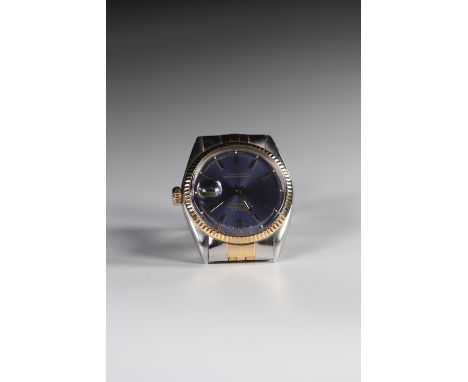 ROLEX - Men's Oyster Perpetual Datejust two-tone bracelet. automatic. Blue background. 36 mmRegion: SWITZERLANDSizes: L ferme