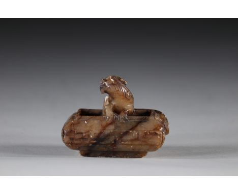China stone sculpture Qing periodRegion: CHINASizes: H=60mm L=75mm l=50mmWeight (K): 0.153kgState: at first glance - good con