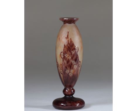 French glass acid cleared vaseSizes: H=215mm D=75mmWeight (K): 0.455kgState: at first glance - good condition - no restoratio