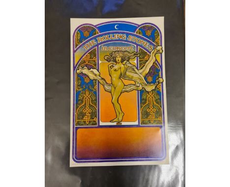 David Byrd Rolling Stones in concert, Tea Lautrec Litho S.F., CA.  1969 Stone Promotions Ltd.  14" x 21 1/2".