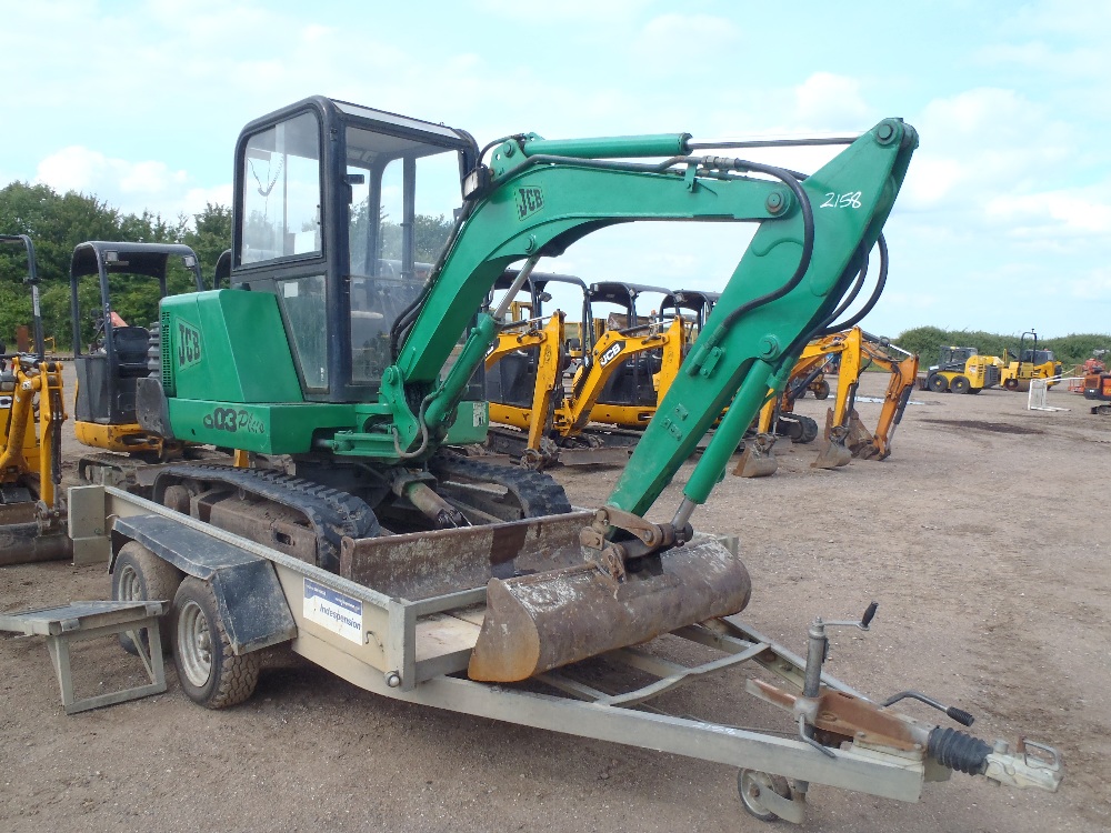 Jeu De Décalques Complets Pour Mini-pelle JCB 803 Plus / Super - Neuf, Avec Avertissements De Sécurité