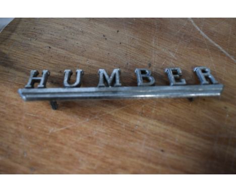 Four vintage car bonnet/ boot name badges, including Humber, VW, Gazelle and Riley, Riley badge AF.