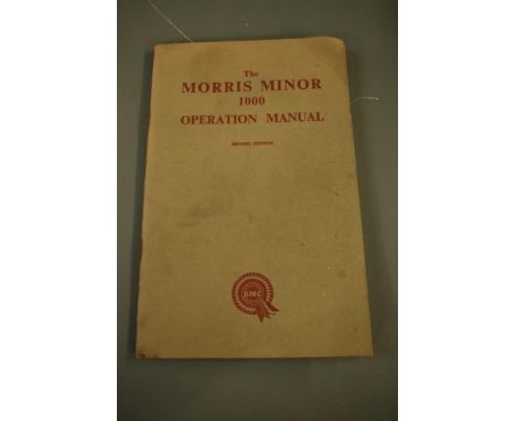 An operation manual for the Morris Minor 1000, second edition.