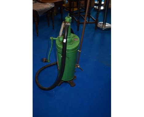 A steampunk standard lamp made from an original Shell Mex oil Pump