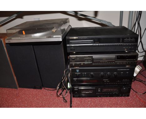 A COMPONENT HI FI comprising of an Arcam alpha 3 amplifier, a Denon DRM 510 Tape Player ( untested), a DenonTU 260L tuner, a 