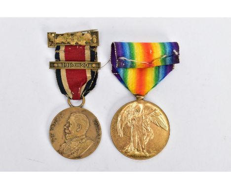 WORLD WWI OFFICERS MEDAL &amp; ONE OTHER MEDAL, the Victory medal is named  to Leiut W.A.Stratton and a Kings medal 1919, nam