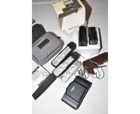 SIX MINOX CAMERAS including three sub miniature Spy Cameras, a 35EL and flash ( a full list available on request)