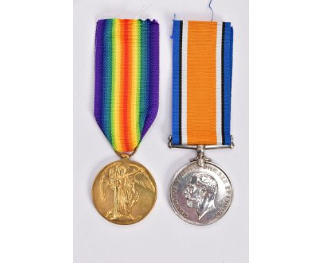 A WWI BRITISH WAR &amp; VICTORY MEDAL PAIR OF MEDALS, named to M2-078379 Pte W R Forshew. A.S.C.