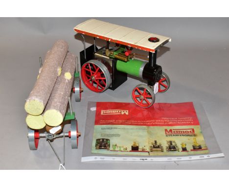 AN UNBOXED MAMOD LIVE STEAM TRACTION ENGINE, No. TE1, not tested, playworn condition and has been run, appears largely comple