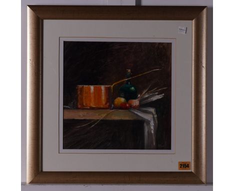 R*** A*** PALMER (20TH CENTURY) (3)The Copper Pan; Bowl of Cherries; Applesset of three, each signed 'R A Palmer'mixed media 