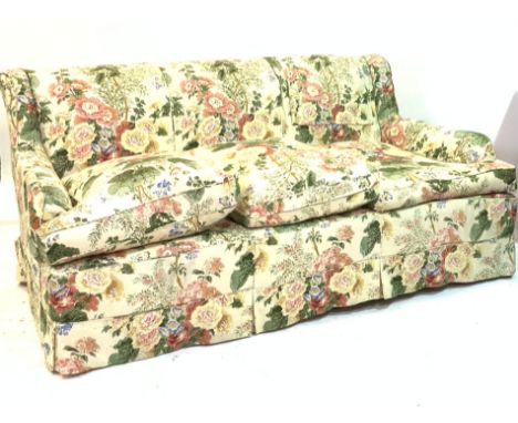 A MODERN HARDWOOD FRAMED TWO SEATER SOFA (3)185cm wide; 85cm high, and a pair of matching armchairs, 70cm wide; 80cm highCan 