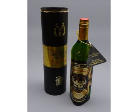 Glenfiddich Pure Malt Scotch Whisky, over 8 years, 262/3flozs 86 US proof, with swing ticket in tube, 1btl