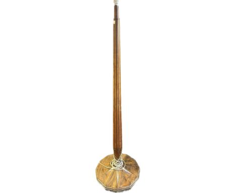 Art Deco walnut standard lamp [174cm] 