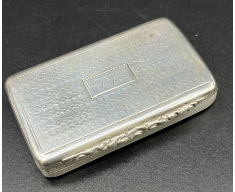 Georgian Birmingham silver snuff box. [1.1X6X3.5CM] 