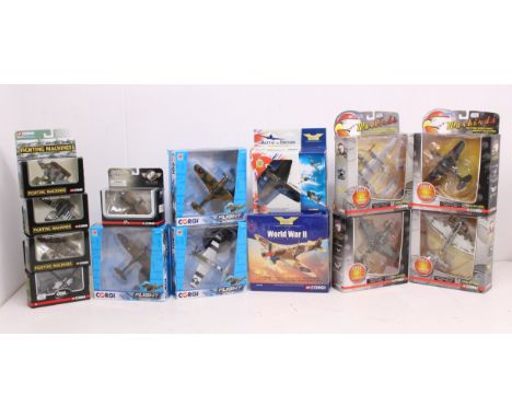 Corgi: A collection of assorted boxed Corgi aircraft vehicles to include: Warbirds, Aviation Archive 49101 and AA31904; Corgi