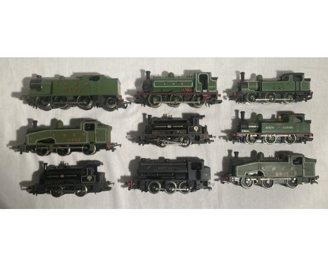 Railway: A collection of nine unboxed Tank Engines to include: Wrenn, Hornby, Dapol, Mainline, Lima. Good condition (untested