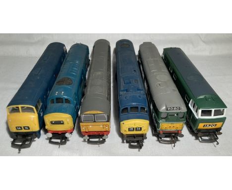 Railway: A collection of six diesel locomotives to include: Lima Dragon Warship Class, Hornby Inter City 37 646, Hornby Railf