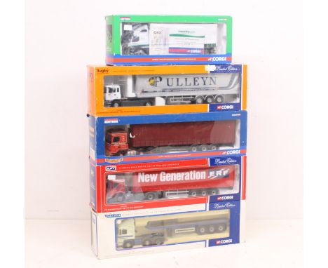 Corgi: A collection of five boxed Corgi, Scale 1:50 lorries, to comprise Reference Numbers: CC12703, CC13503, CC13516, CC1270