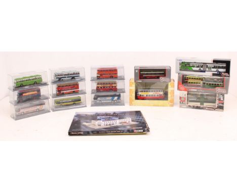 Corgi: A collection of fourteen (14) cased Corgi: The Original Omnibus Company vehicles. All appear within original case, veh