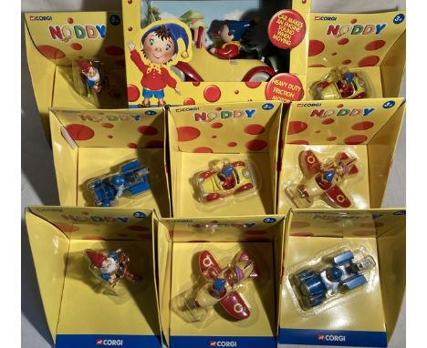 Corgi: A collection of assorted boxed Corgi, Noddy characters from 2003, eight in total, along with Deckertoys friction drive