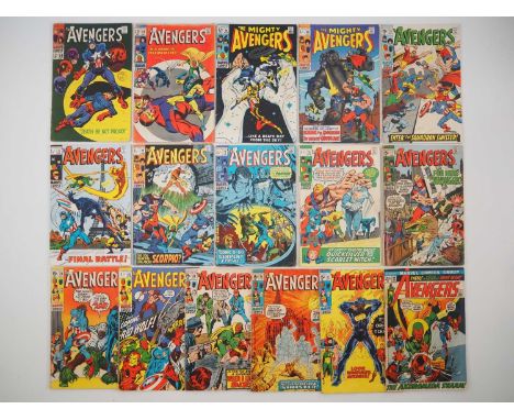 AVENGERS: LATE SILVER/EARLY BRONZE AGE LOT (16 in Lot) - Includes AVENGERS #56, 59, 64, 69, 70, 71, 72, 73, 75, 77, 78, 80, 8
