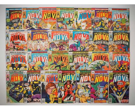 NOVA #1 to 25 (26 in Lot - 2 copies of issue #12) - (1976/1979 - MARVEL - US & UK Price Variant) - Full complete run of the o