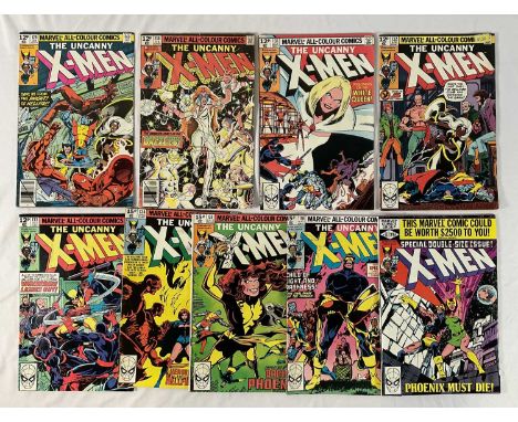 UNCANNY X-MEN #129 to 137 (THE DARK PHOENIX SAGA) - (9 in Lot) - (1980 - MARVEL - US &amp; UK Price Variant) - The iconic nin