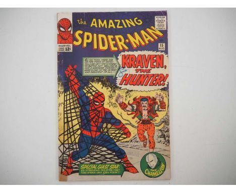 AMAZING SPIDER-MAN #15 - (1964 - MARVEL) - First appearance of Kraven the Hunter + Second appearance of the Chameleon + First