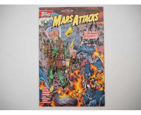 MARS ATTACKS #1 GOLD FOIL EDITION (1994 - TOPPS) - Signed to front cover by KEITH GIFFEN and numbered 219/1000 (with COA) - T