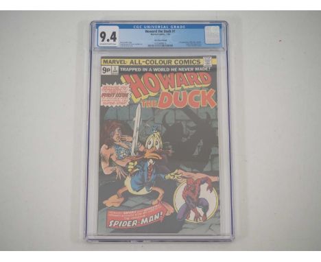 HOWARD THE DUCK #1 (1976 - MARVEL - UK Price Variant ) - GRADED 9.4(NM) by CGC - Includes the first appearance of Beverly Swi