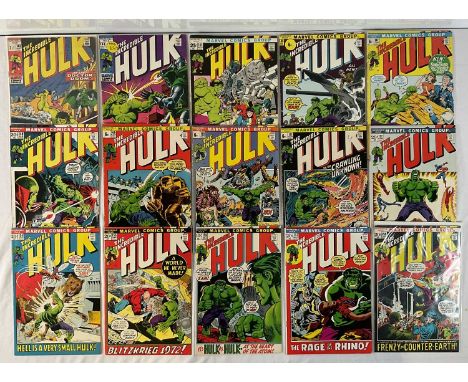 INCREDIBLE HULK #143 to 152, 154 to 158 (15 in Lot) - (1971/1972 - MARVEL - US &amp; UK Price Variant) - Includes the first a