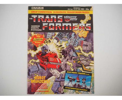 TRANSFORMERS #1 (1984 - MARVEL UK) - The first issue in a series that featured both reprinted and original material -  Includ