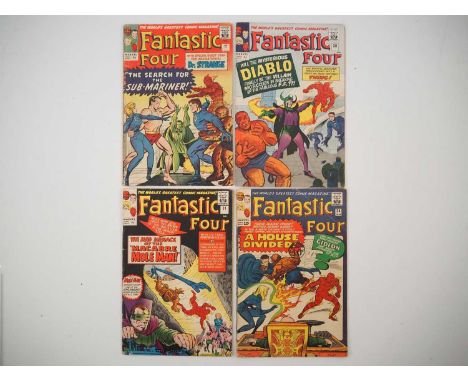FANTASTIC FOUR #27, 30, 31, 34 (4 in Lot) - (1964/1965 - MARVEL - US & UK Price Variant) - Includes their first meeting with 