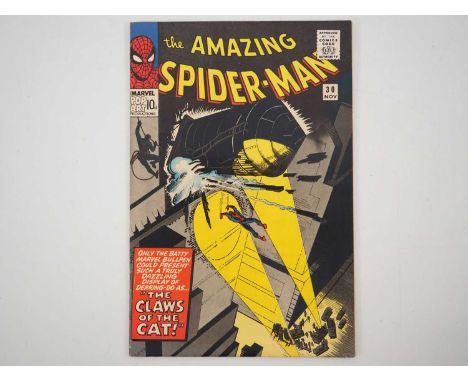 AMAZING SPIDER-MAN #30 - (1965 - MARVEL - UK Price Variant) - First appearance of Cat-Burglar - Steve Ditko story, cover and 